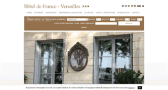 Desktop Screenshot of hoteldefranceversailles.com