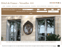 Tablet Screenshot of hoteldefranceversailles.com